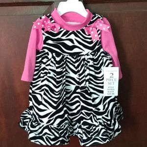 Rare Editions 2 Piece dress/w inside shirt set